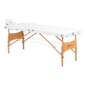 Activfizjo Tavolo Pieghevole In Legno Per Massaggi Comfort Lux 3 Sezioni 190X70 Bianco — Tavolo da massaggio
