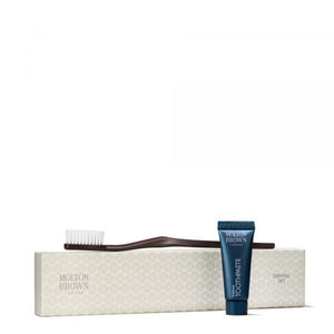 Coffret de luxe pour trousse dentaire Molton Brown: brosse à dents Molton Brown + dentifrice rafraîchissant Molton Brown