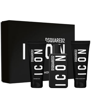 Dsquared2 Icon Lahjasetti miehille Eau de Parfum 100 ml + tuoksusuogeeli 100 ml + partabalsami 100 ml