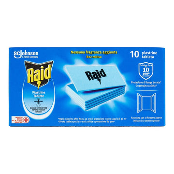 Raid Piastrine Antizanzare 10 pezzi — Repellente zanzare